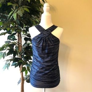 NWOT The Limited Navy Blue Halter Top ~ Size: XS